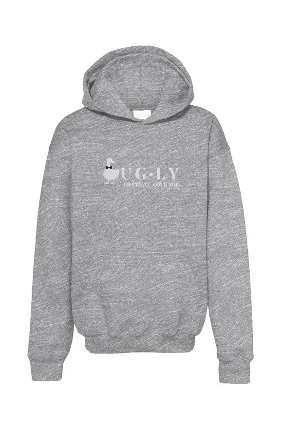 UG⋅LY (UR GREAT) Kid's Hoodie (w/white logo)