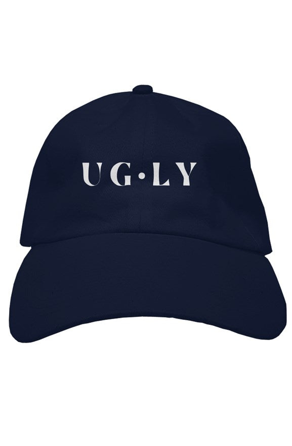 UG•LY Premium Dad Hat (white embroidery)