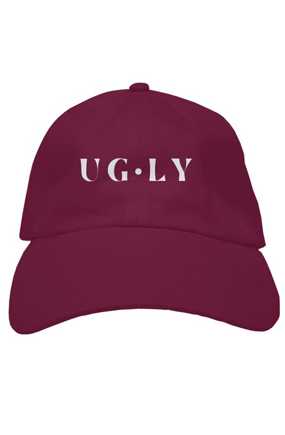 UG•LY Premium Dad Hat (white embroidery)