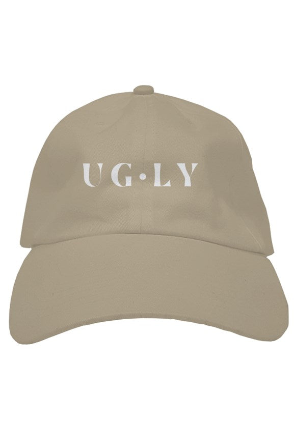 UG•LY Premium Dad Hat (white embroidery)