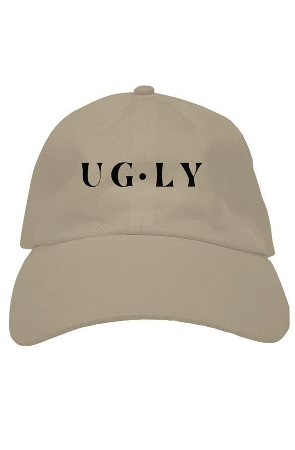 UG•LY Premium Dad Hat (black embroidery)