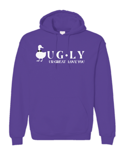 UG⋅LY (UR GREAT ) Men's Hoodie (w/white logo)