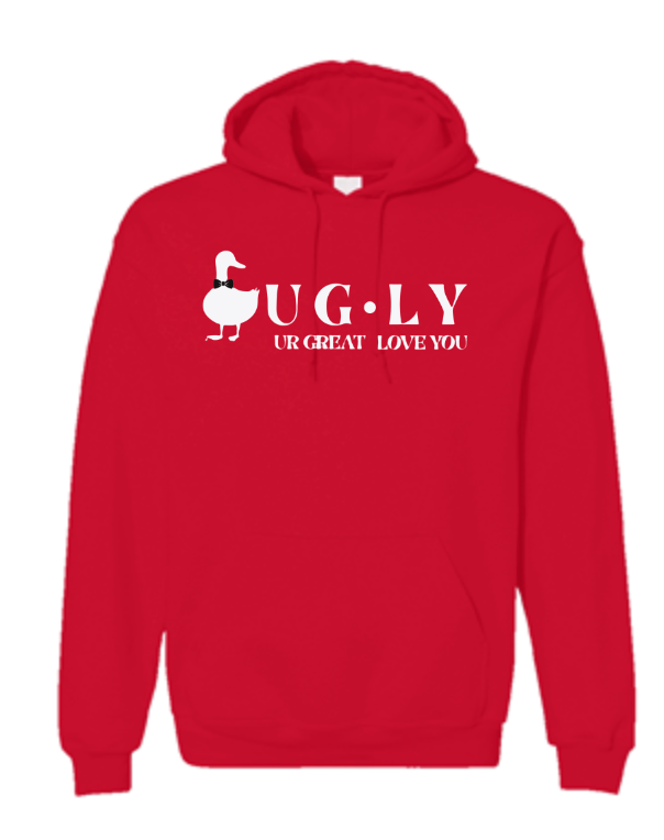 UG⋅LY (UR GREAT ) Men's Hoodie (w/white logo)