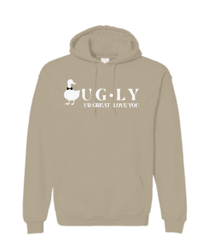 UG⋅LY (UR GREAT ) Men's Hoodie (w/white logo)