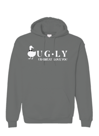 UG⋅LY (UR GREAT ) Men's Hoodie (w/white logo)