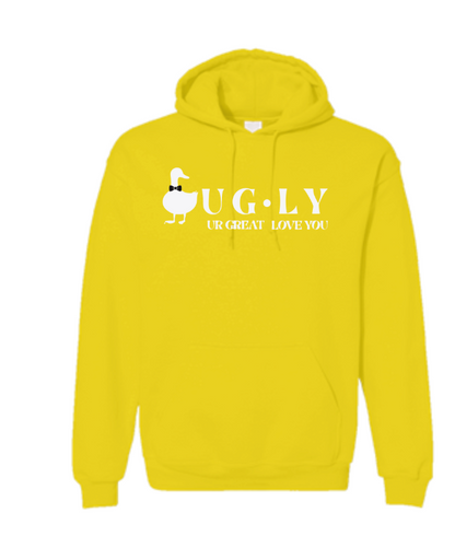 UG⋅LY (UR GREAT ) Men's Hoodie (w/white logo)