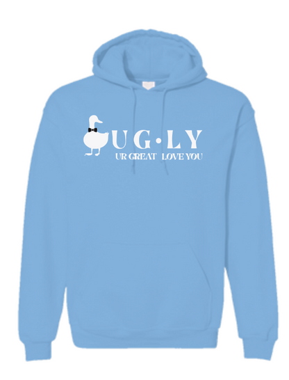 UG⋅LY (UR GREAT ) Men's Hoodie (w/white logo)