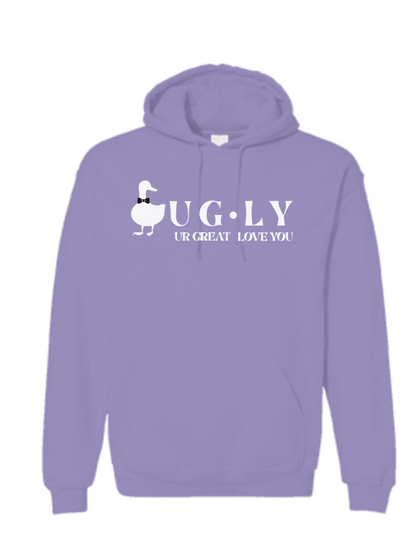 UG⋅LY (UR GREAT) Women's Hoodie (w/white logo)