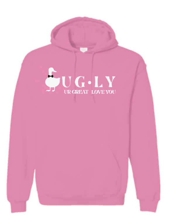 UG⋅LY (UR GREAT ) Men's Hoodie (w/white logo)