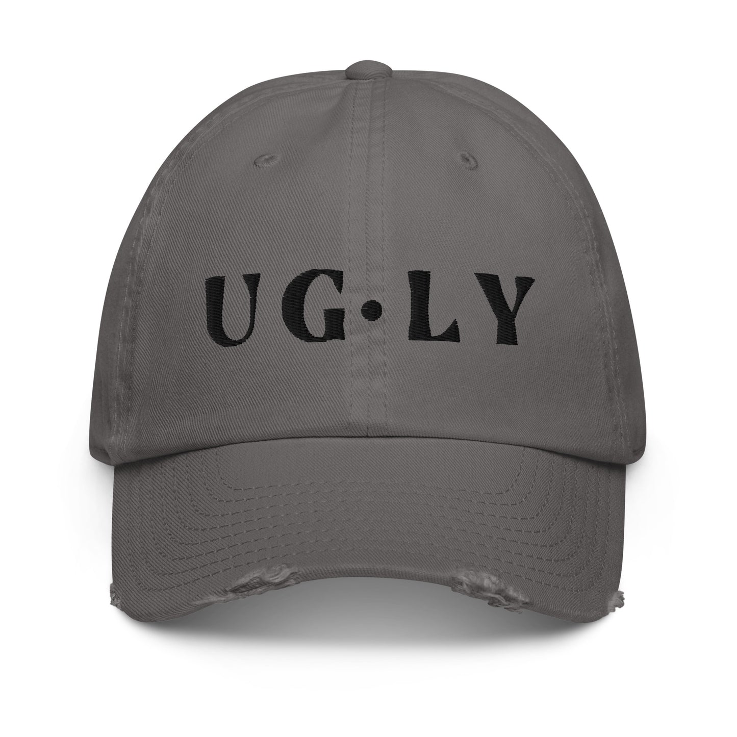 UG•LY Distressed Cap (black embroidery)