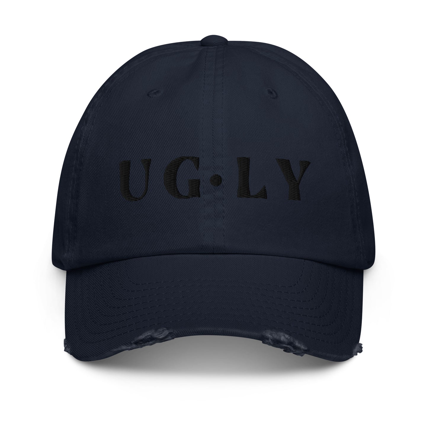 UG•LY Distressed Cap (black embroidery)