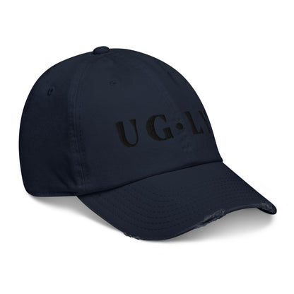 UG•LY Distressed Cap (black embroidery)