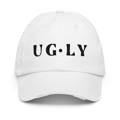 UG•LY Distressed Cap (black embroidery)