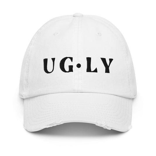 UG•LY Distressed Cap (black embroidery)