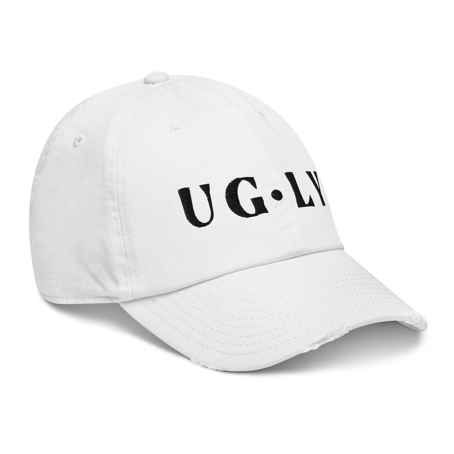 UG•LY Distressed Cap (black embroidery)